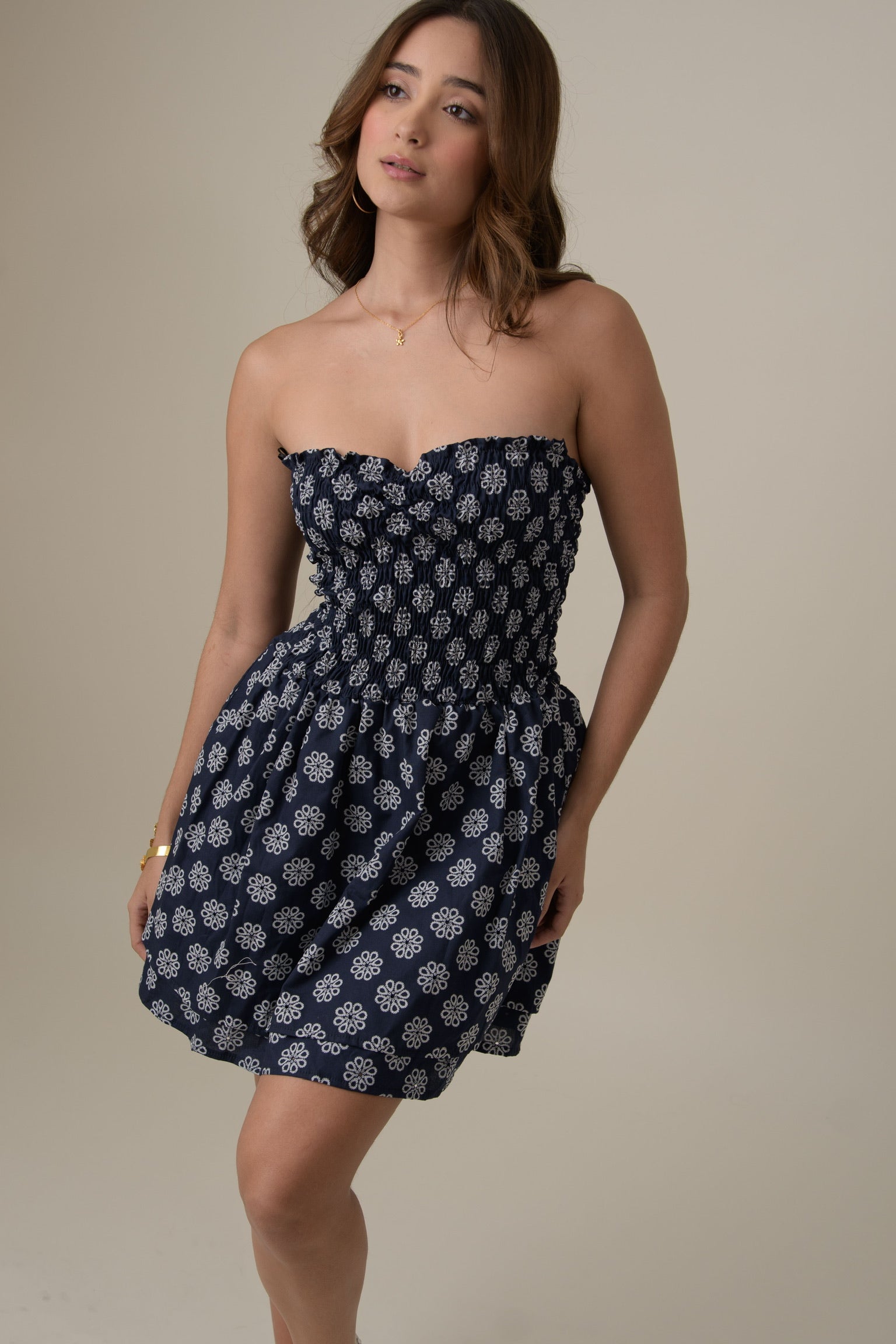 Vestido Arrecife Estampado Azul Turquí