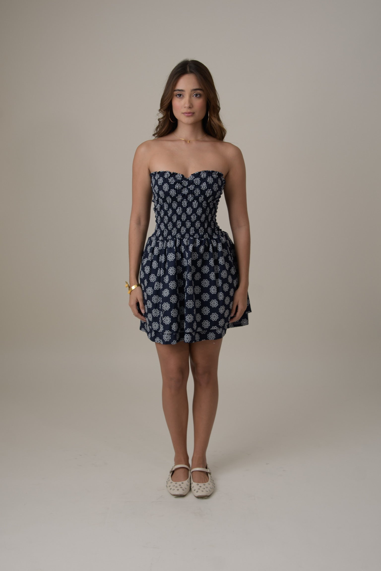 Vestido Arrecife Estampado Azul Turquí
