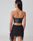 Leather-type corset