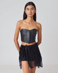 Leather-type corset