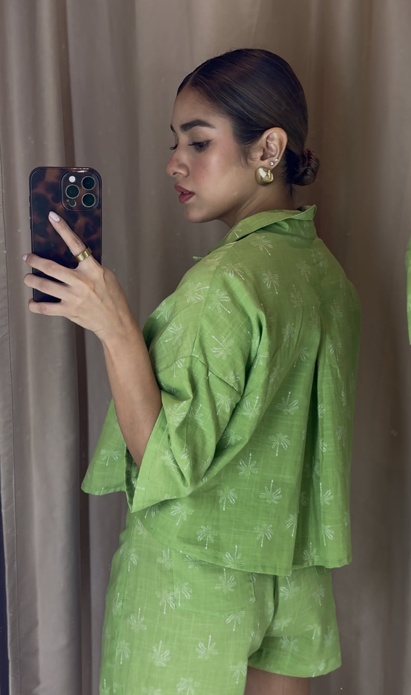 Camisa Palma Estampada