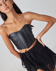 Leather-type corset