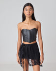 Leather-type corset
