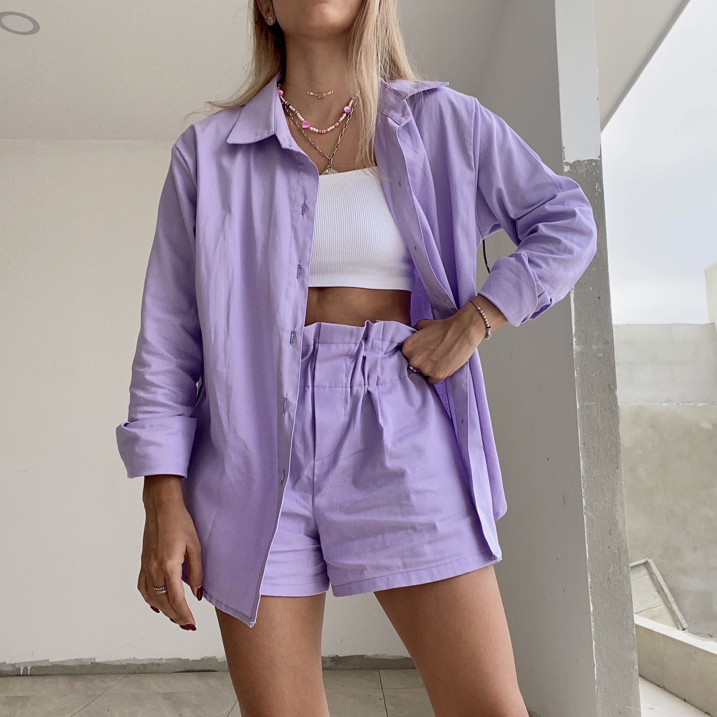 Moda Pantaloneta Con Camisa Pantaloneta Y Camisa Outfit Short Y