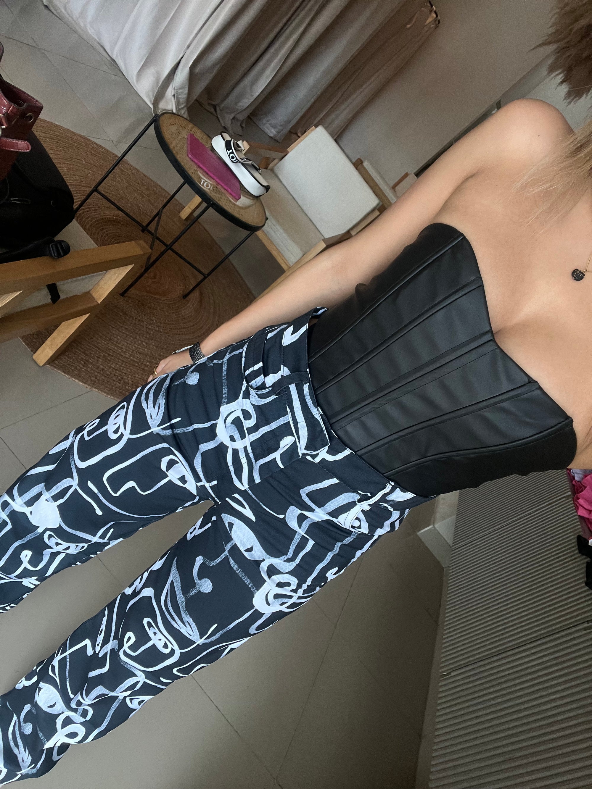 Leather-type corset