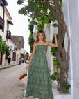 Vestido Gaviota Estampado Verde