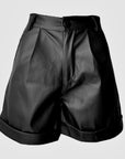 Leather shorts