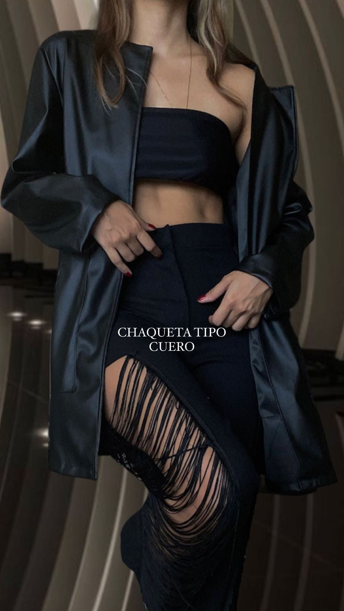 Chaqueta tipo cuero